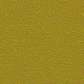 Sera 23 Tivoli fabric texture, yellow & olive floral pattern on muted gold, dense repeating design with reddish-brown outlines.